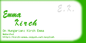 emma kirch business card